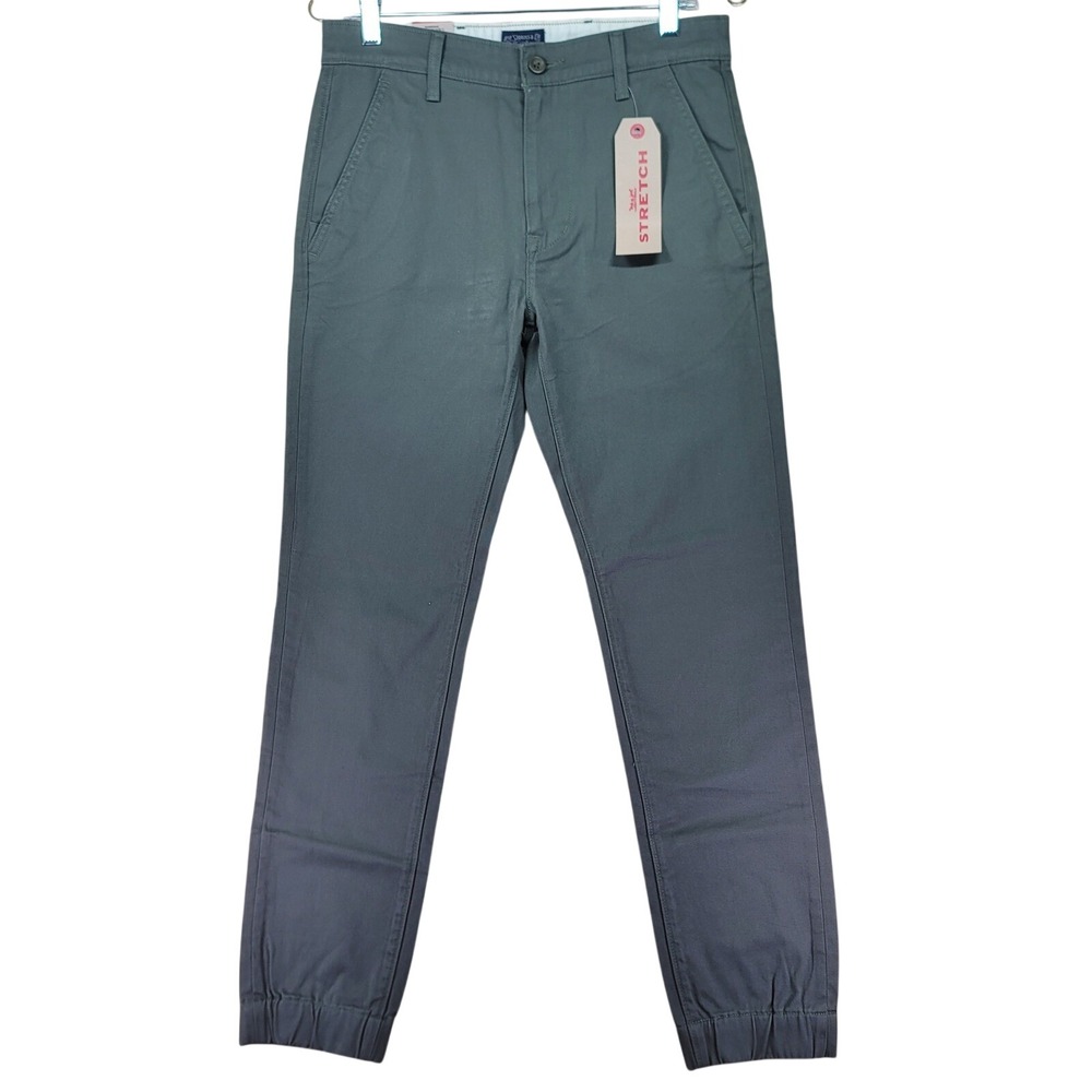 Levi's‎ Chino Jogger Mens 29x29 Grey New Stretch Regular Fit Elastic Pants NWT